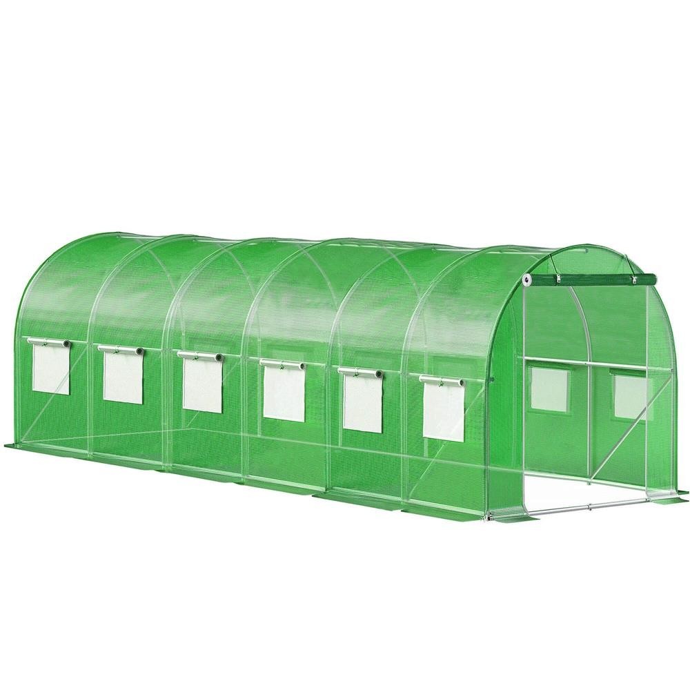 Springos Fóliový záhradný skleník UV4 - 140g/m2 - 6x3x2 m - zelený