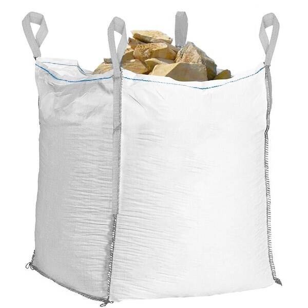 Springos Big Bag vrece s nosnosťou 1000 kg - 1200l - biela so sivou