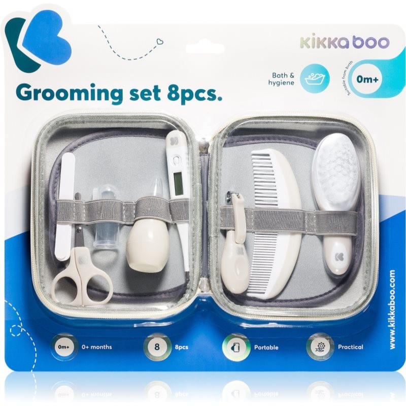 Kikkaboo Grooming Set Beige sada na starostlivosť o dieťa 8 ks