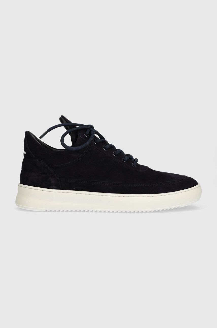 Semišové tenisky Filling Pieces Low Top Suede Organic tmavomodrá farba, 10122791658