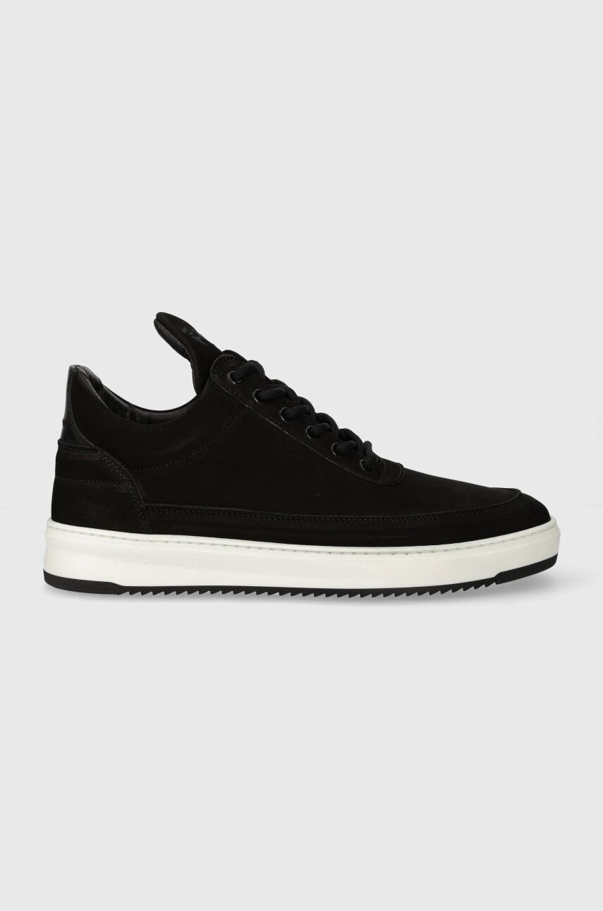 Semišové tenisky Filling Pieces Low Top Base čierna farba, 10120591861
