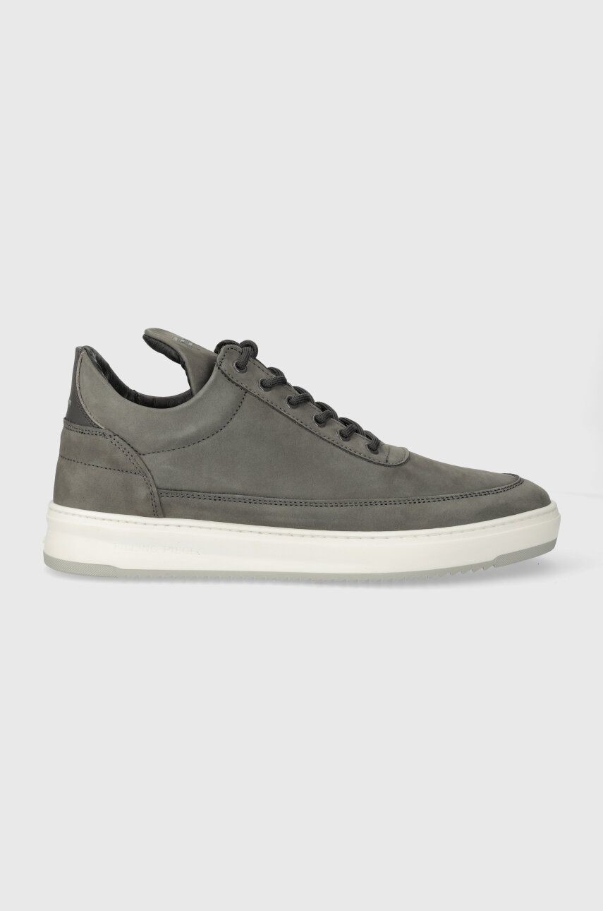 Nubukové tenisky Filling Pieces Low Top Base šedá farba, 10120591002