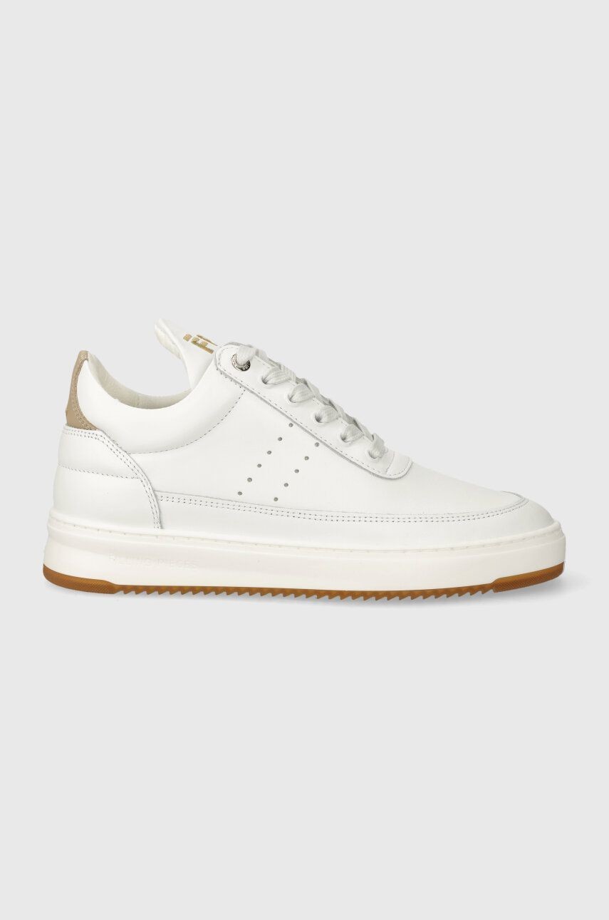 Kožené tenisky Filling Pieces Low Top Bianco biela farba, 10127791921
