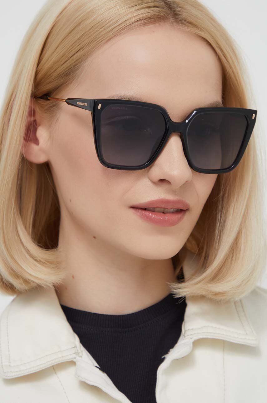 Slnečné okuliare DSQUARED2 dámske, čierna farba