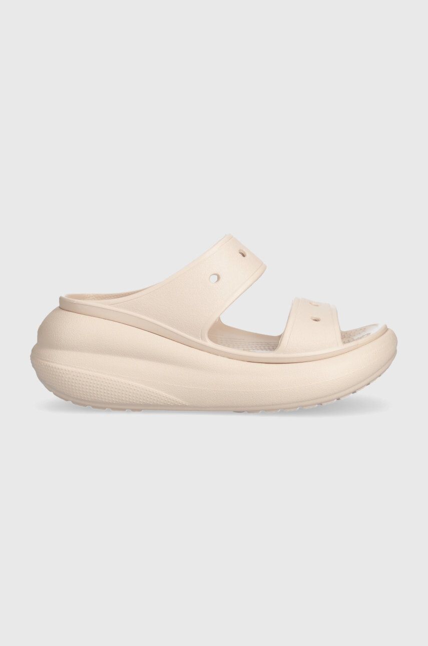 Šľapky Crocs Classic Crush Sandal dámske, ružová farba, na kline, 207670