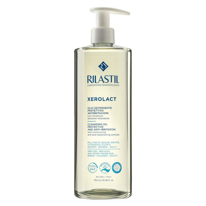 RILASTIL Xerolact Čistiaci olej na tvár a telo 750 ml