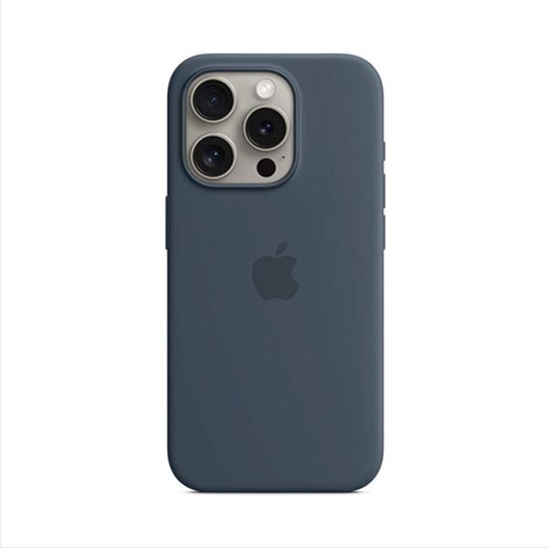 Apple iPhone 15 Pro Silicone Case with MagSafe - Storm Blue MT1D3ZM/A