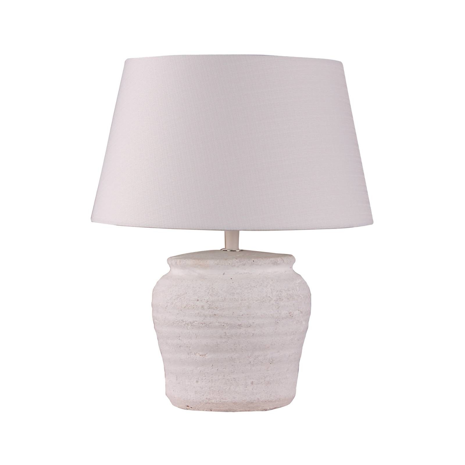 Lindby Aelith stolová lampa Ø 30 cm keramika biela