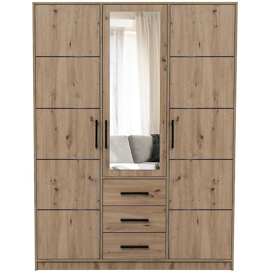 Skriňa Kos D3 dub artisan/zrkadlo