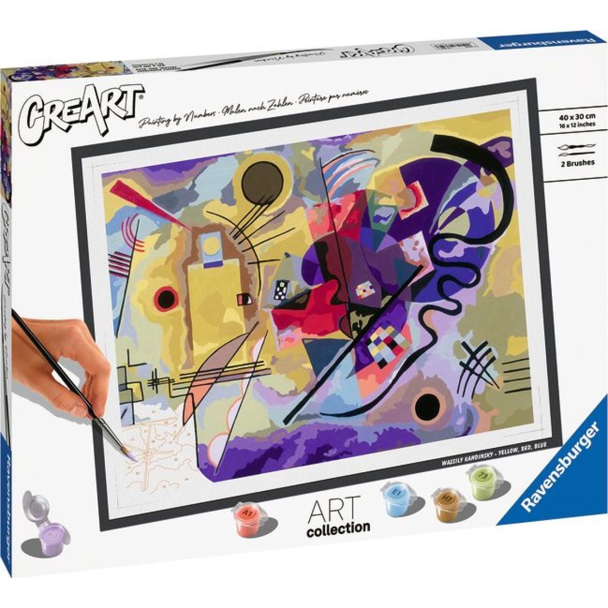 CreArt Wassily Kandinsky Žltá, červená, modrá