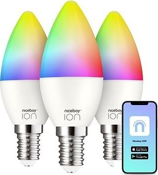 Niceboy ION SmartBulb RGB E14, 6 W, sada 3 ks