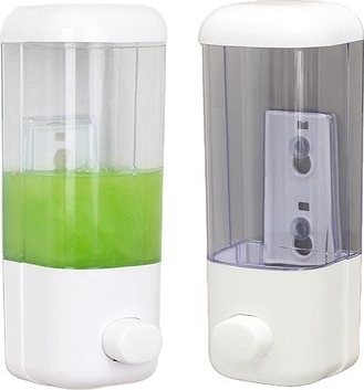 APT Nástenný dávkovač mydla s prísavkami 500 ml, biely