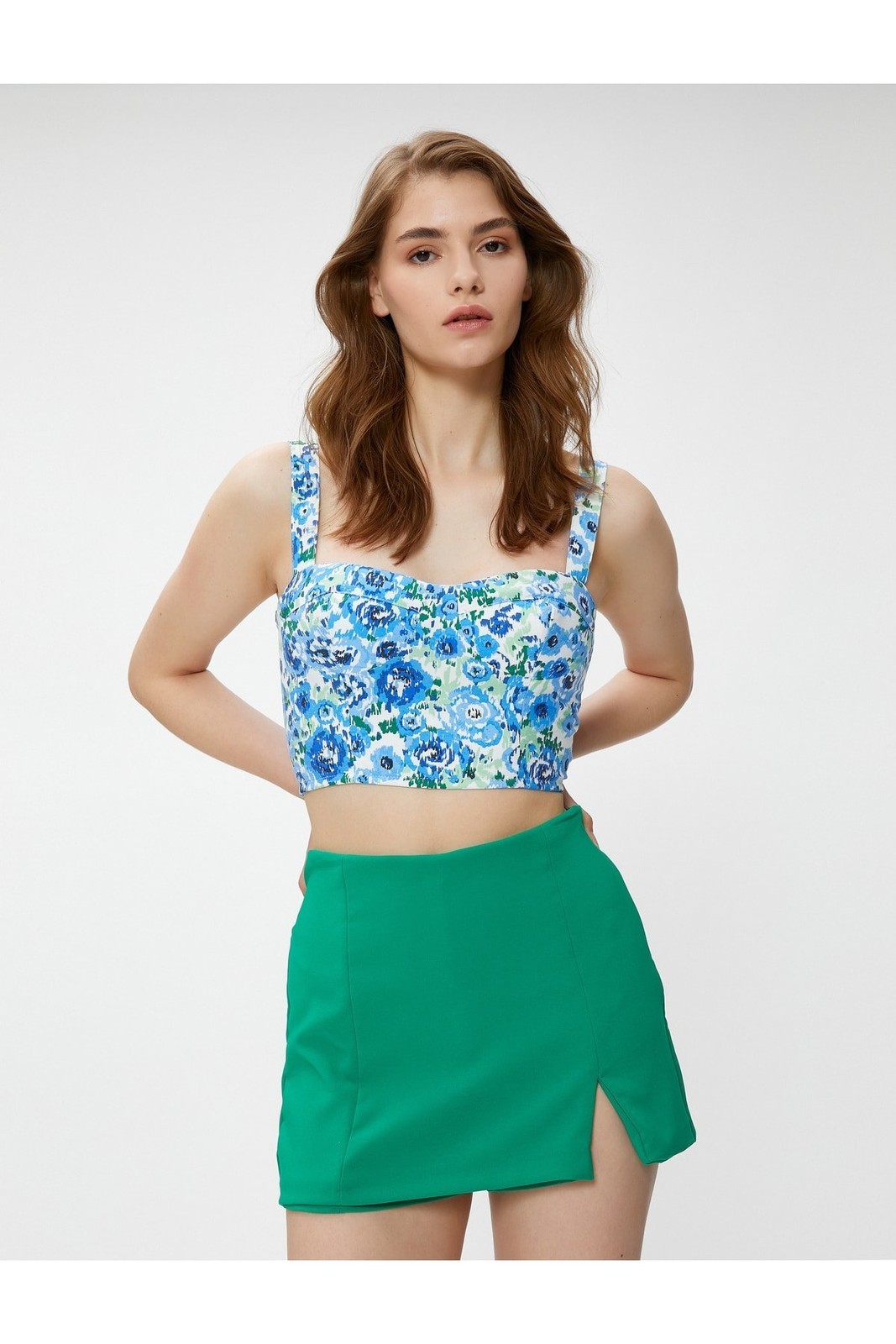 Koton Corset Bustier Floral Straps