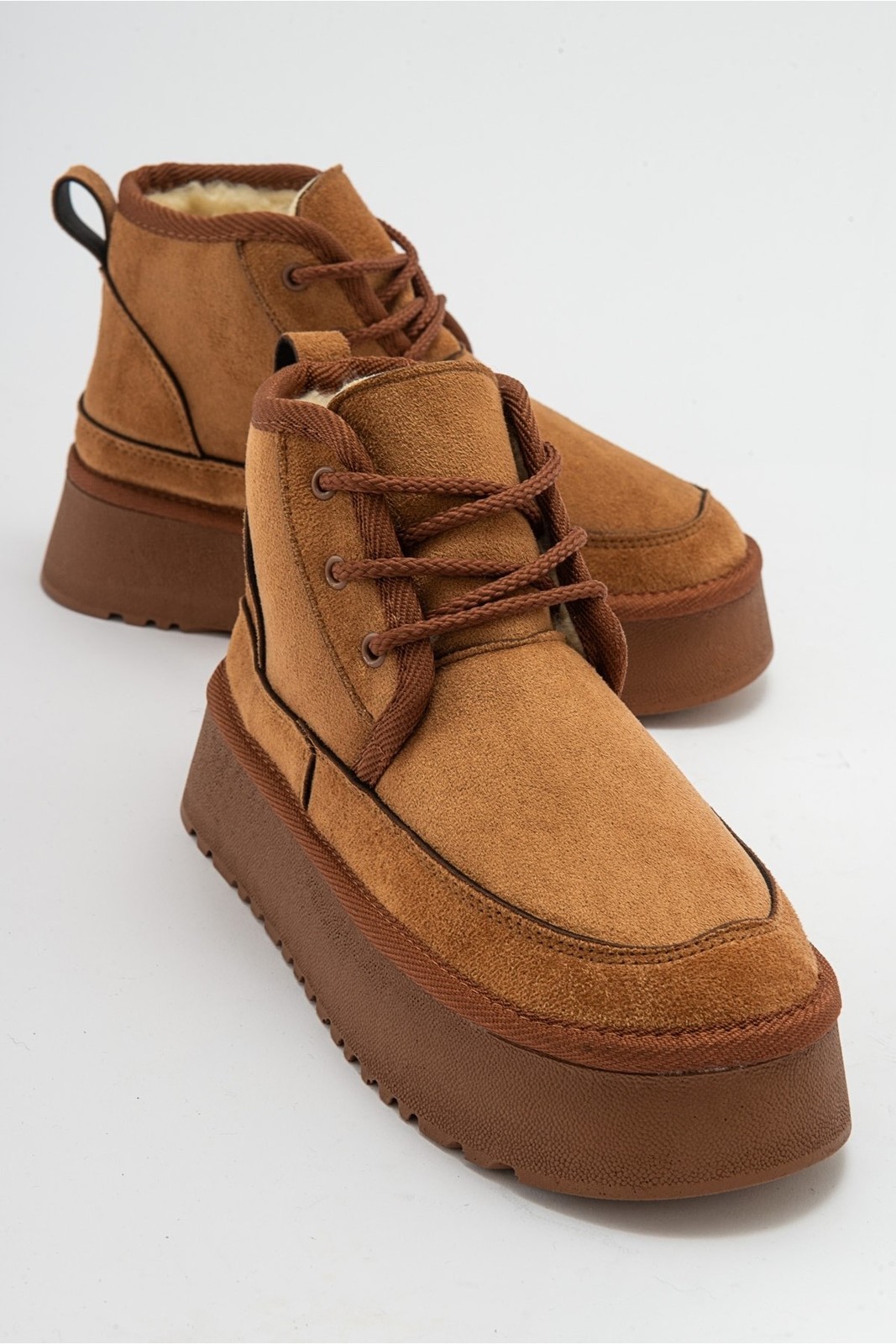 LuviShoes Ovela Taba Thick Sole Laced Women's Sports Boots