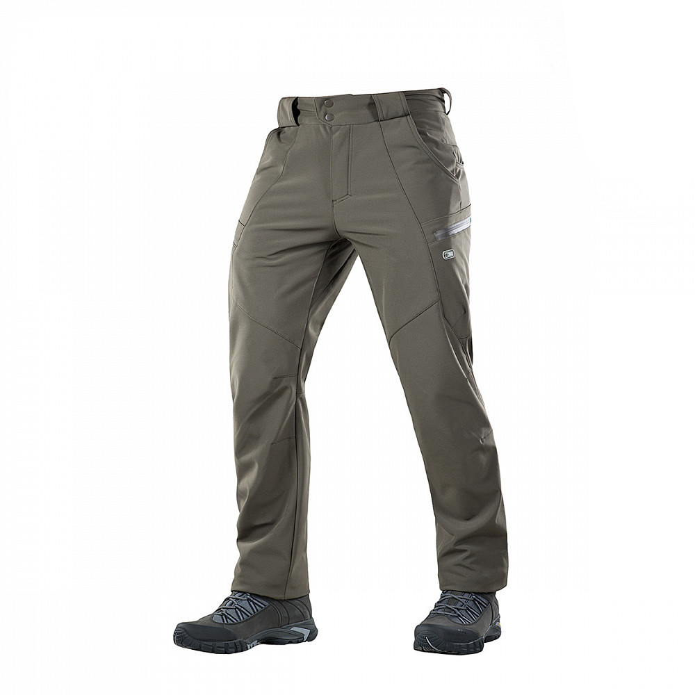 Nohavice M-Tac Soft Shell Winter - olivové, XS