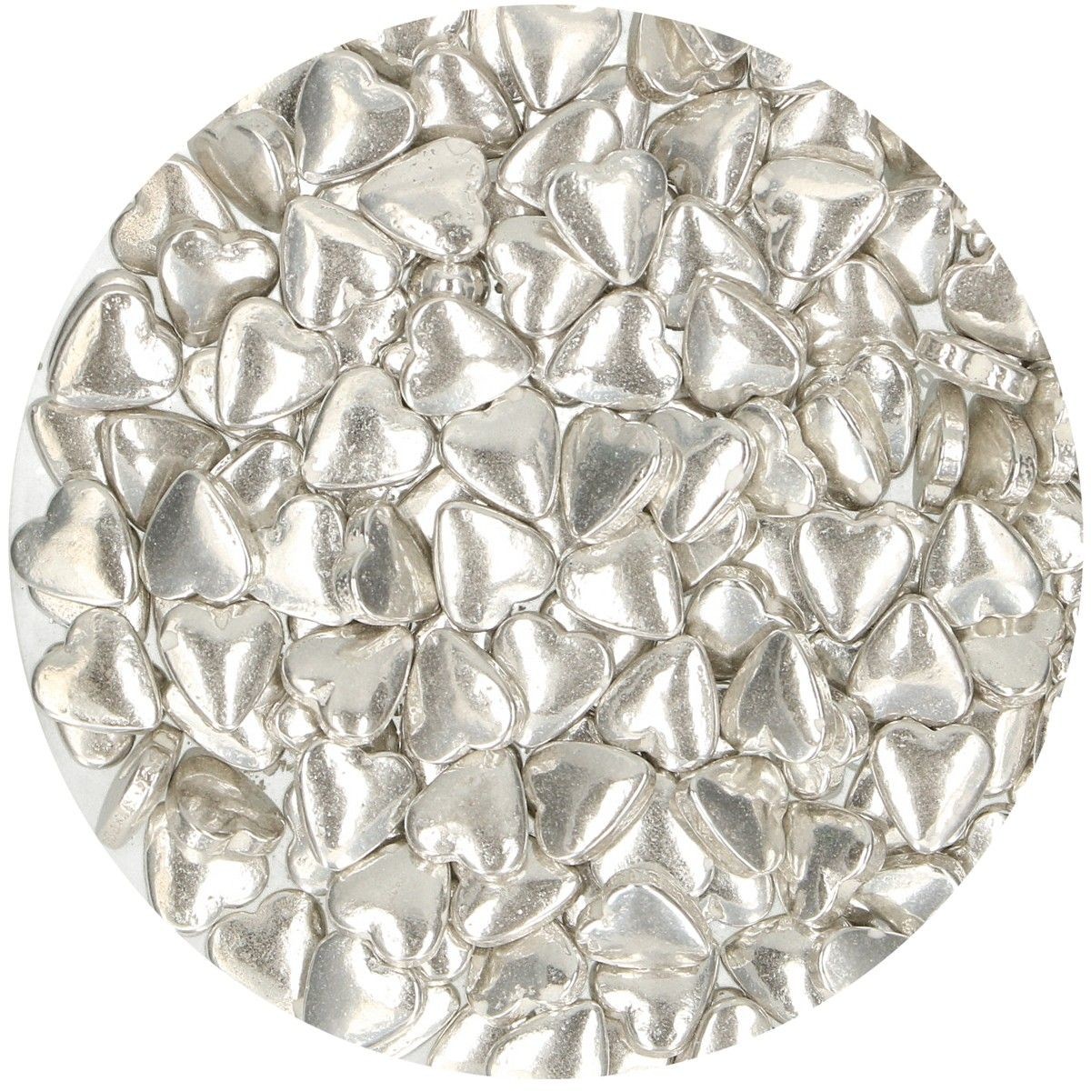 Funcakes Cukrárske zdobenie - strieborné srdiečka 80 g