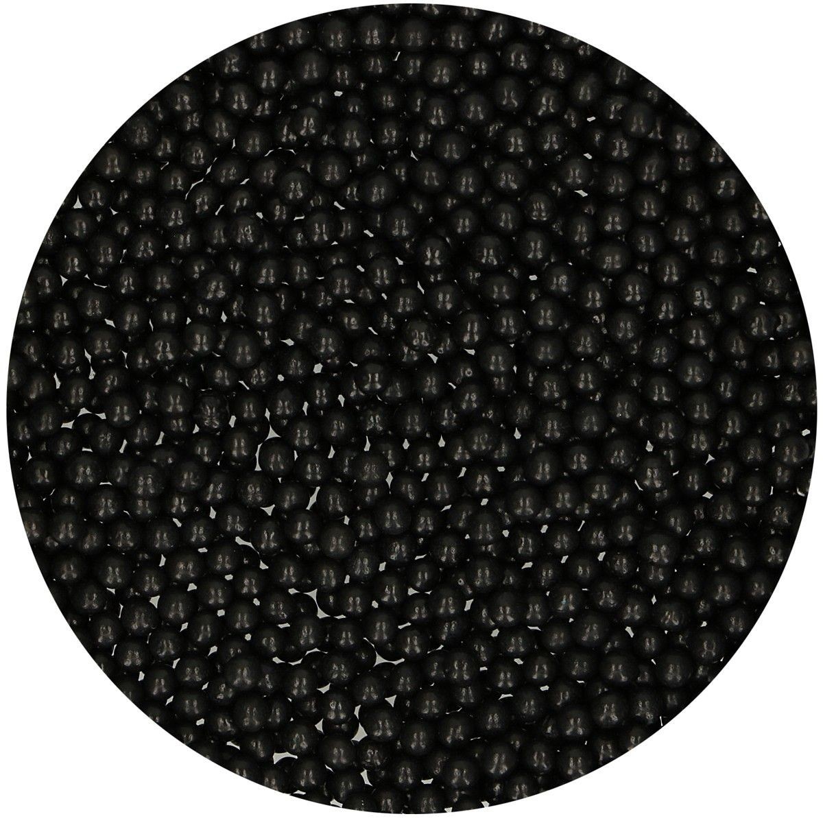 Funcakes Cukrové guličky Shiny Black - Čierna 80 g