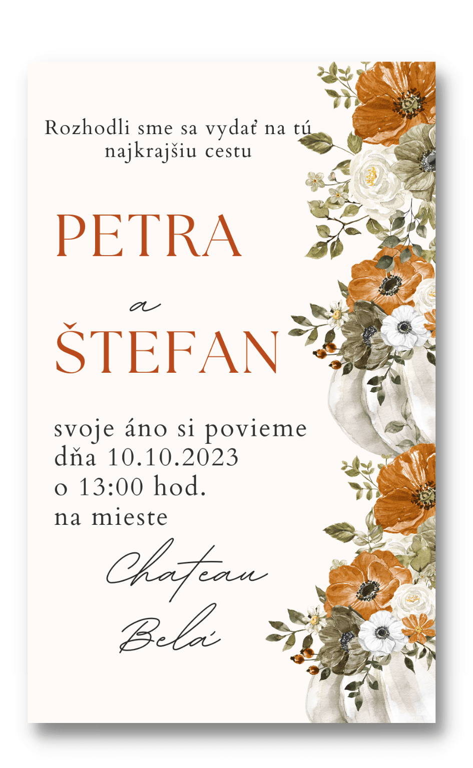 Personal Oznámenie - Autumn time Počet kusov: od 61 ks a viac