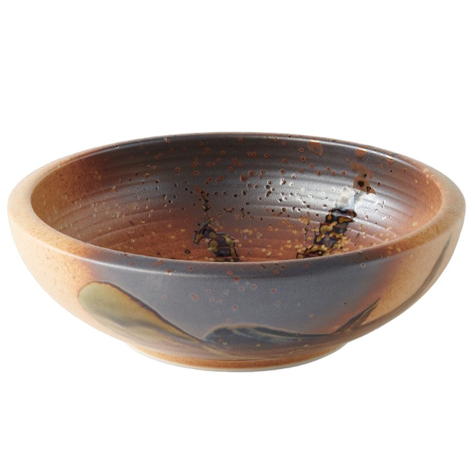 Jedálenská misa WABI SABI 20 cm, hnedá, keramika, MIJ