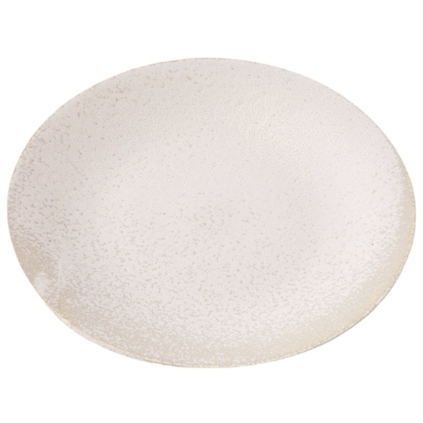 Jedálenský tanier WHITE FADE 28 cm, biely, keramika, MIJ
