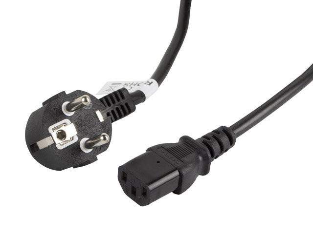 LANBERG CEE 7/7 na IEC 320 C13 POWER CORD 3M VDE čierny