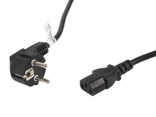 LANBERG CEE 7/7 na IEC 320 C13 POWER CORD 5M VDE čierny