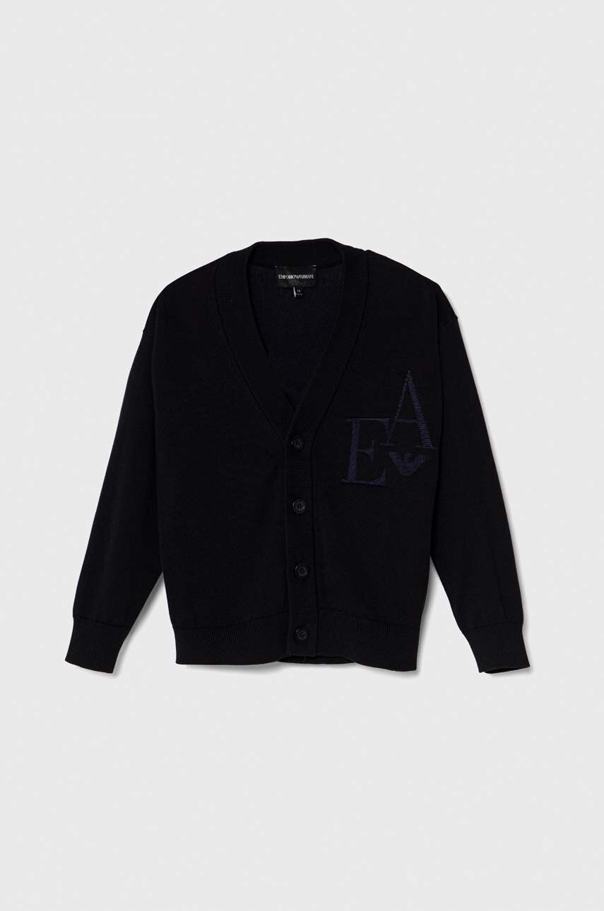 Detský sveter Emporio Armani tmavomodrá farba, tenký