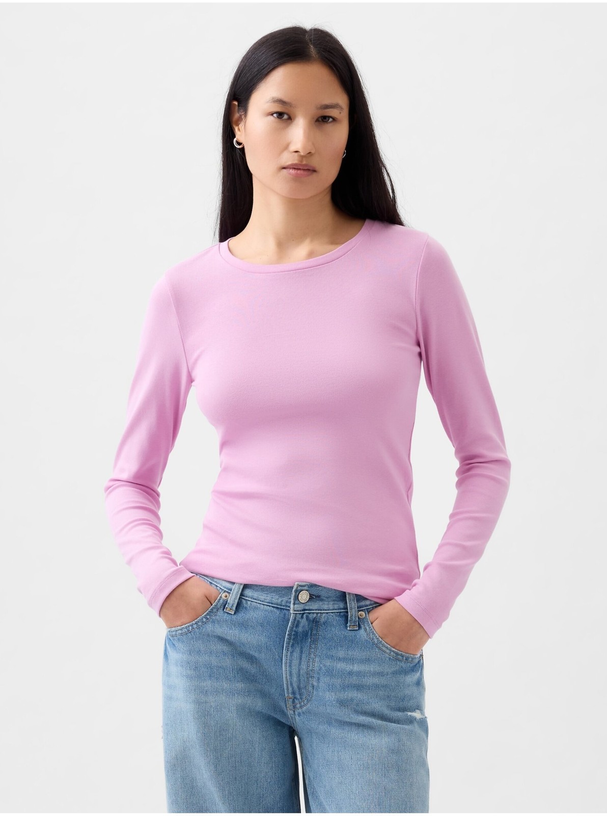 Ružové dámske basic tričko GAP