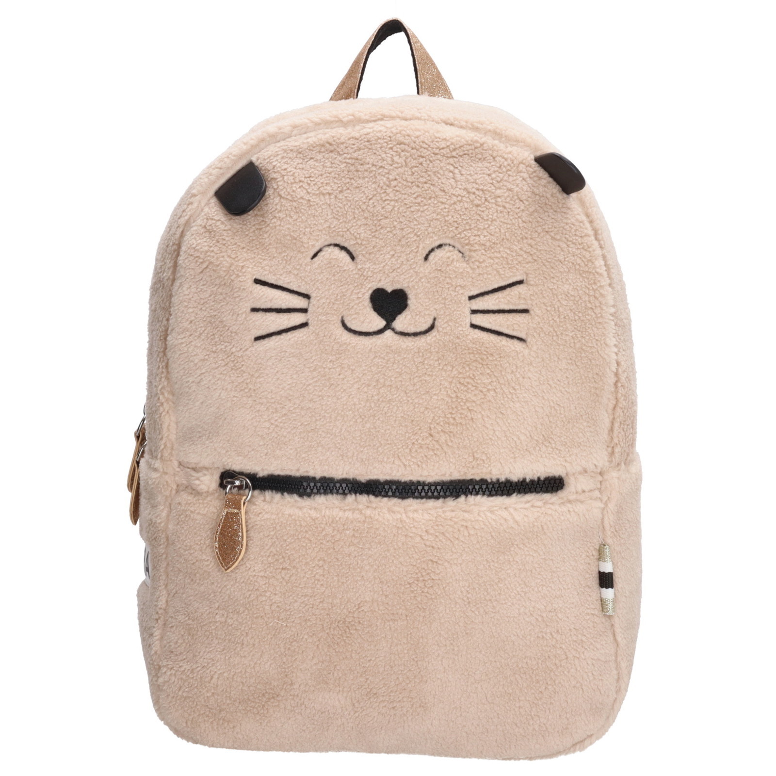 ZEBRA dievčenský plyšový batoh - krémová - 9,20L