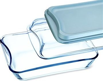 SIMAX Pekáč hranatý 2,5 l + 1,9 l veko, sklo a plast