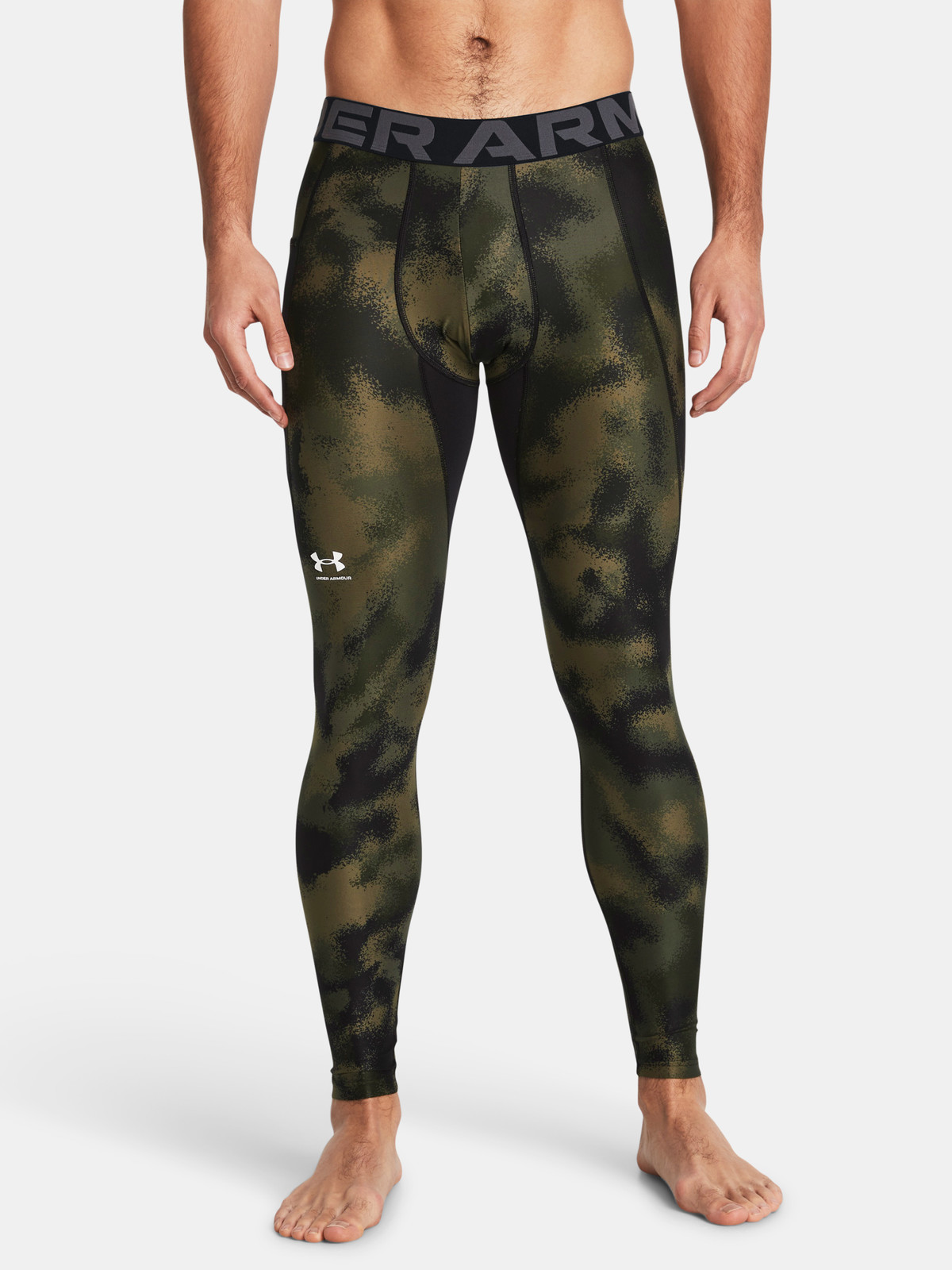 Under Armour Leggings UA HG Armour Printed Lgs-GRN - Mens