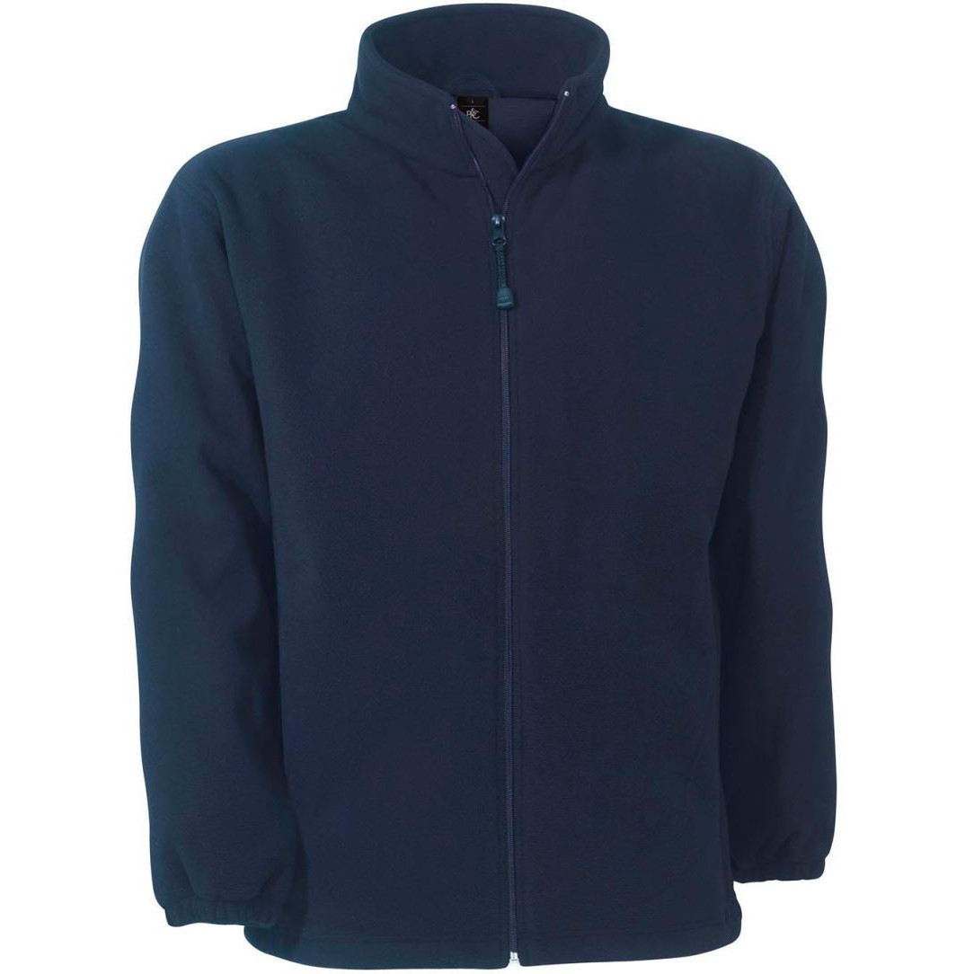 Pánska mikrofleecová bunda B&C WindProtek - navy, S