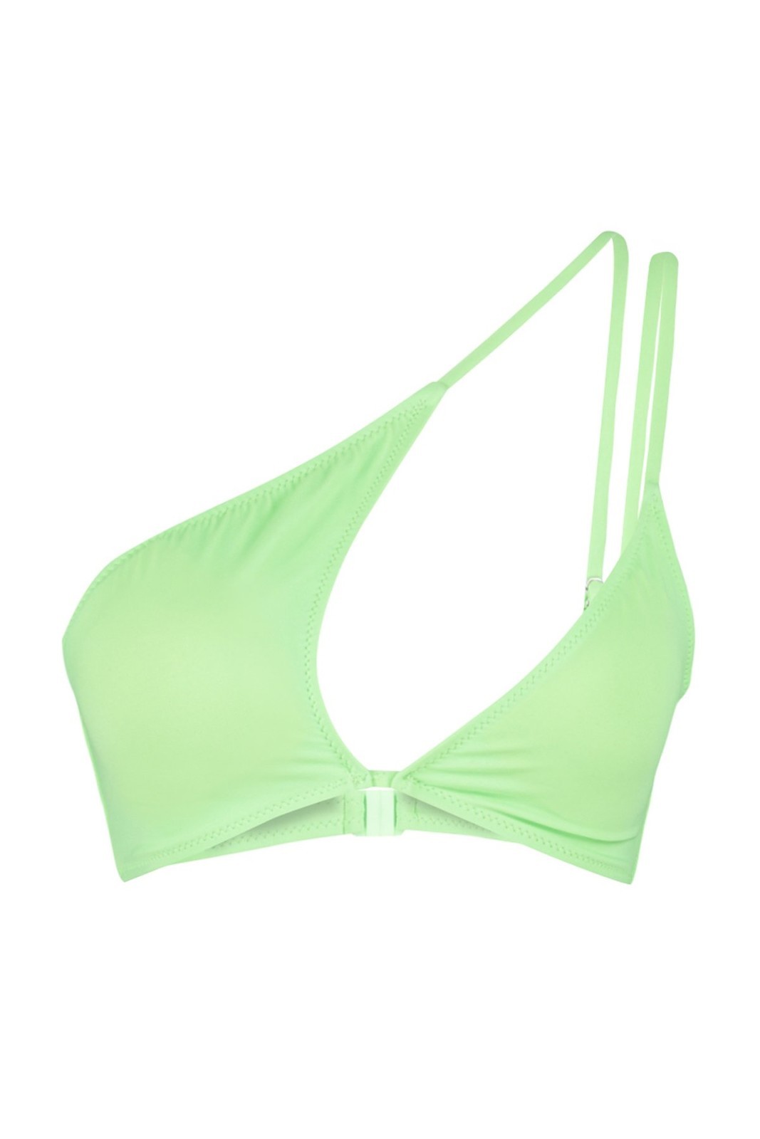 Trendyol Green One-Shoulder Cut Out/Windowed Bikini Top