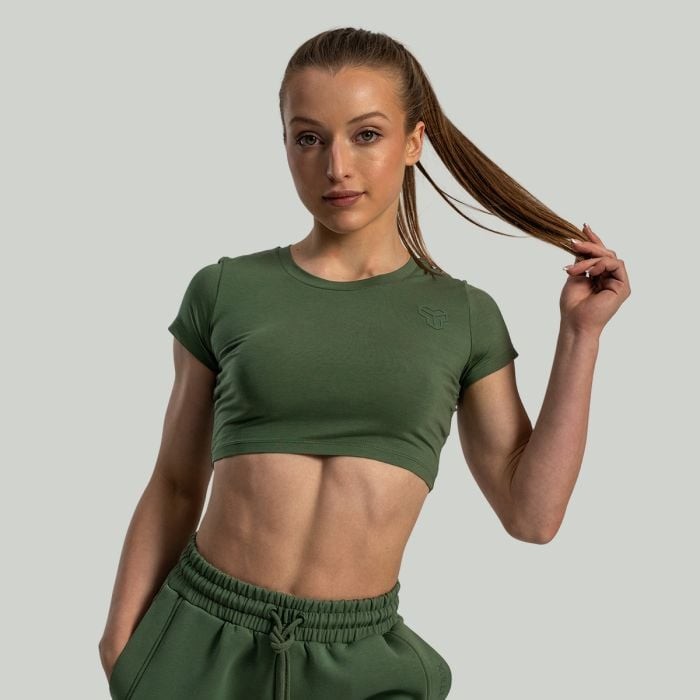 STRIX Dámske tričko Essential CropTop Cedar Green  LL