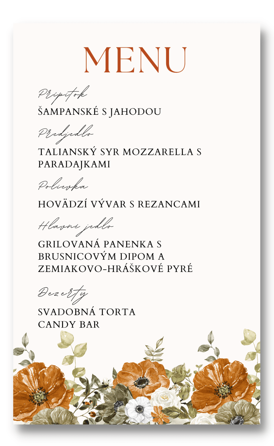 Personal Menu - Autumn time Počet kusov: od 1 ks do 10 ks
