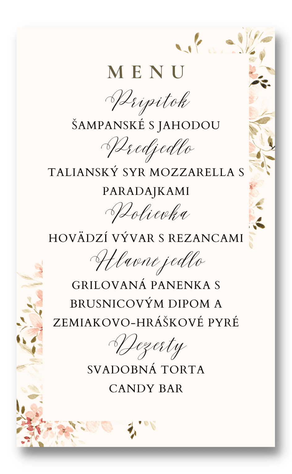 Personal Menu - Spring time Počet kusov: od 1 ks do 10 ks