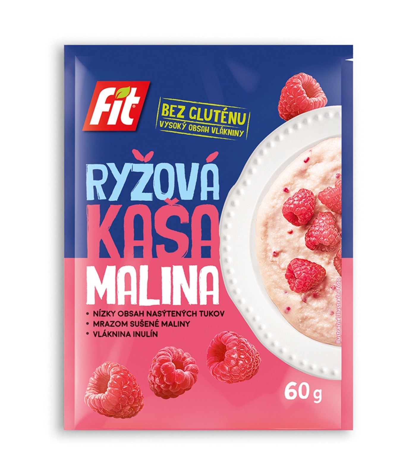 Fit Ryžová kaša malina 60 g