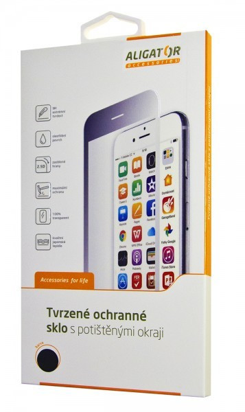 Ochranné tvrdené sklo ALIGATOR PRINT čierna, Samsung S10e, celoplošné lepenie