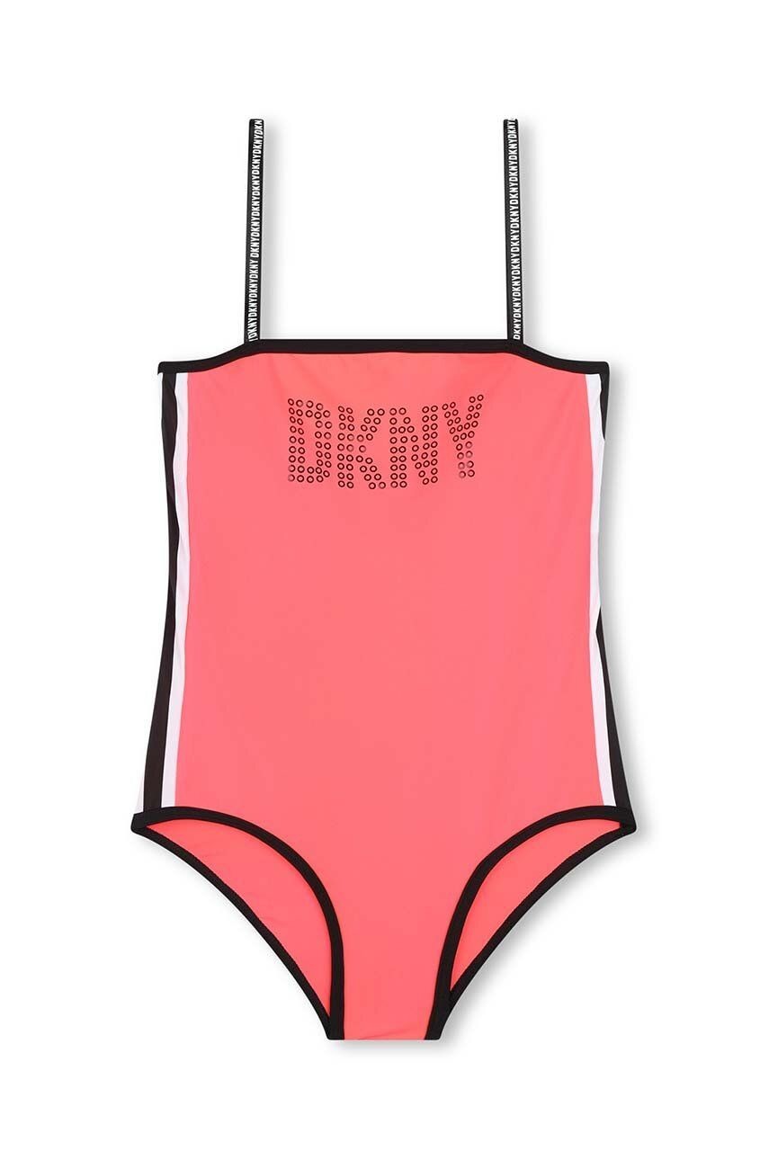 Jednodielne detské plavky Dkny červená farba