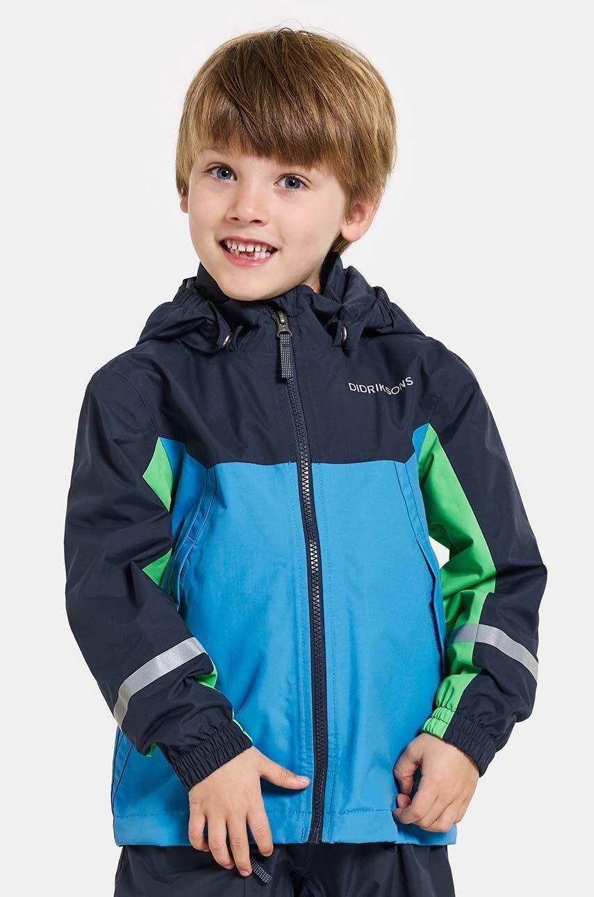 Detská bunda Didriksons PILVI KIDS JKT zelená farba