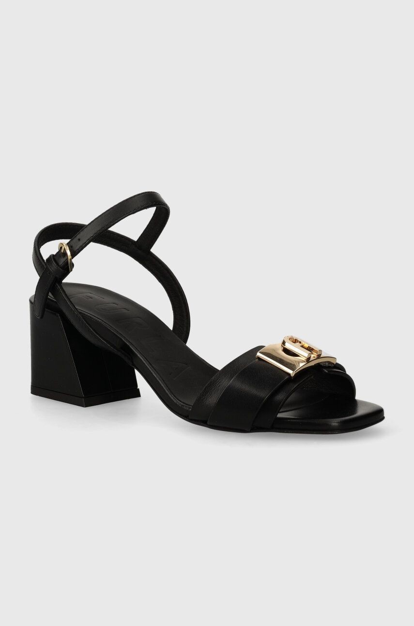 Kožené sandále Furla ZOE čierna farba, YH70FZE Y62000 O6000
