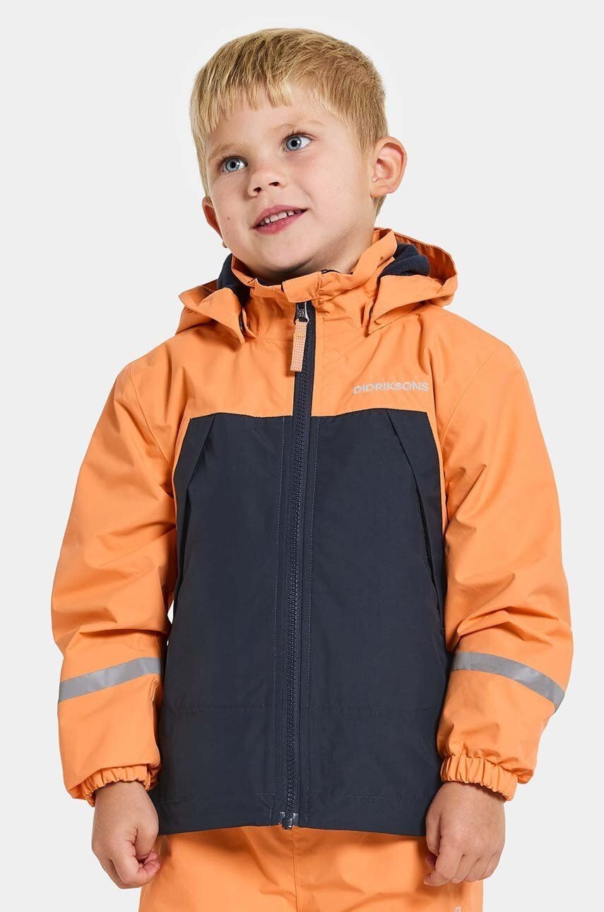 Detská bunda Didriksons ENSO KIDS JACKET 5 oranžová farba