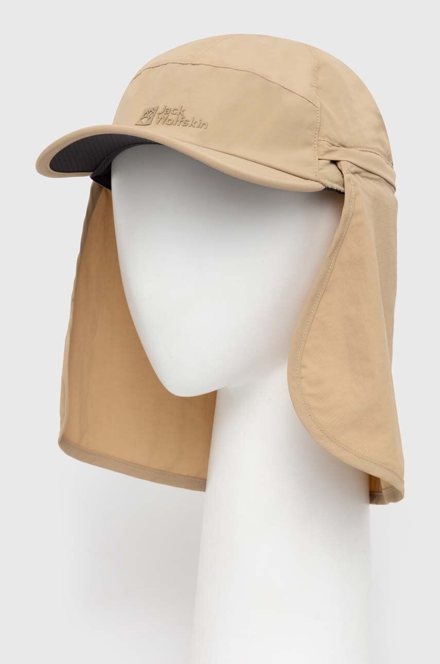 Šiltovka Jack Wolfskin Canyon béžová farba, jednofarebná