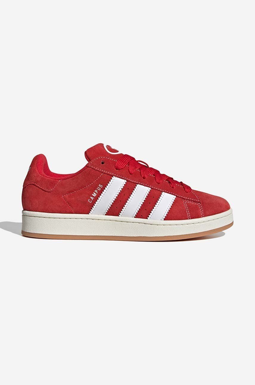 Semišové tenisky adidas Originals Campus 00S H03474-red, červená farba, H03474