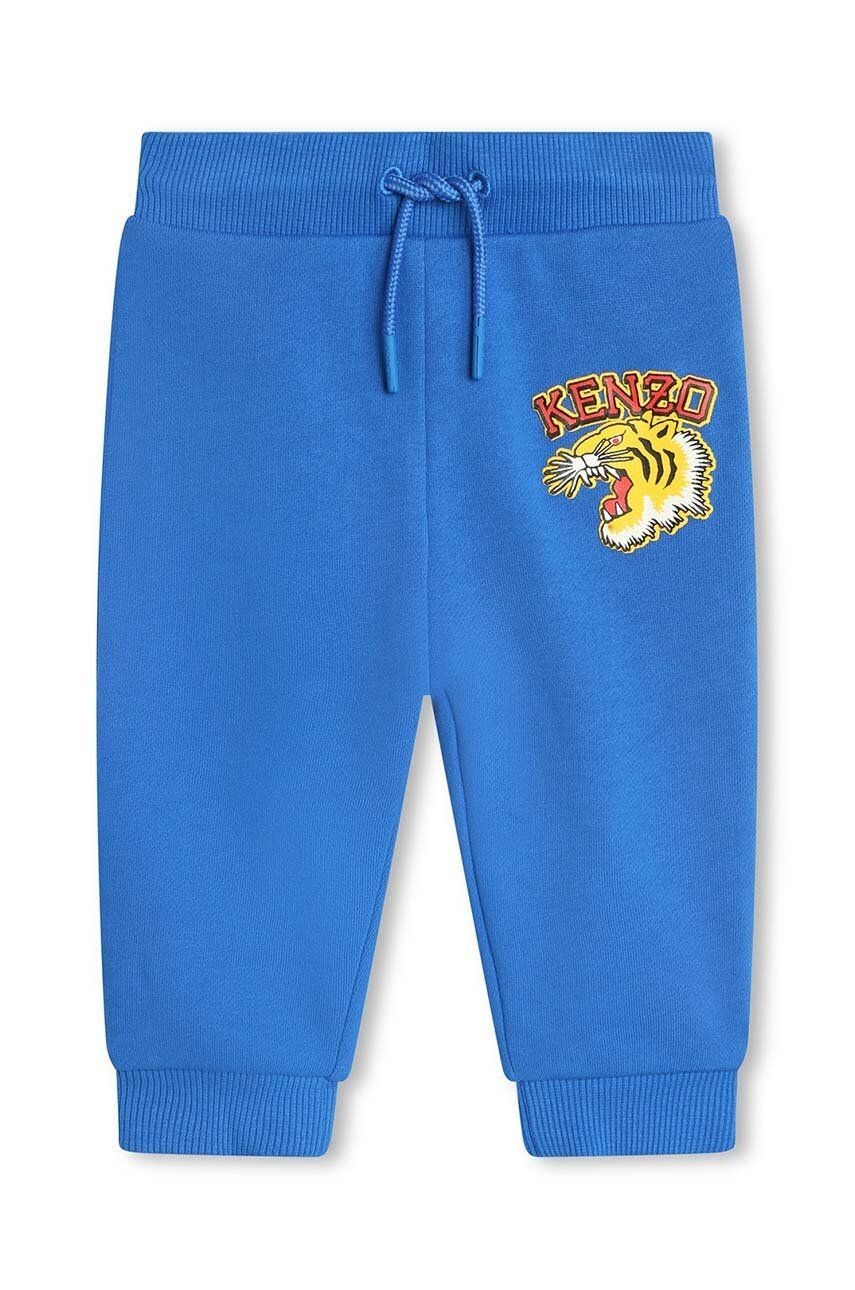 Detské bavlnené tepláky Kenzo Kids s potlačou
