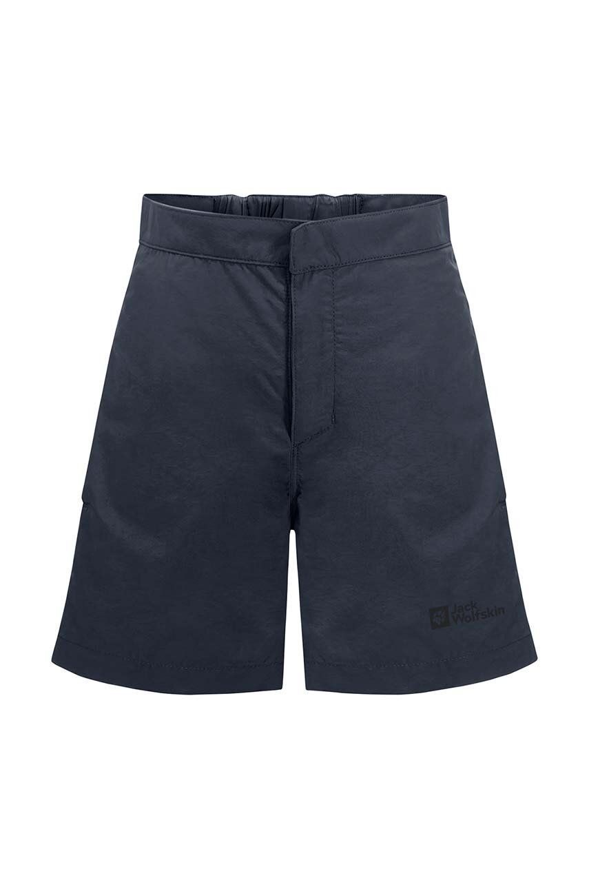Detské krátke nohavice Jack Wolfskin SUN tmavomodrá farba