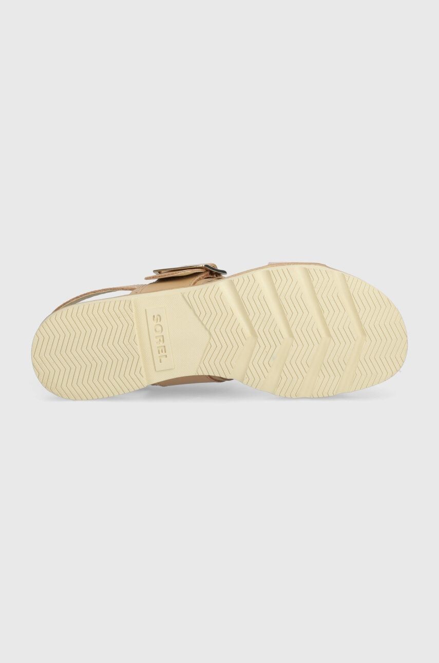 Kožené sandále Sorel ELLA III SLINGBACK dámske, béžová farba, 2069721246