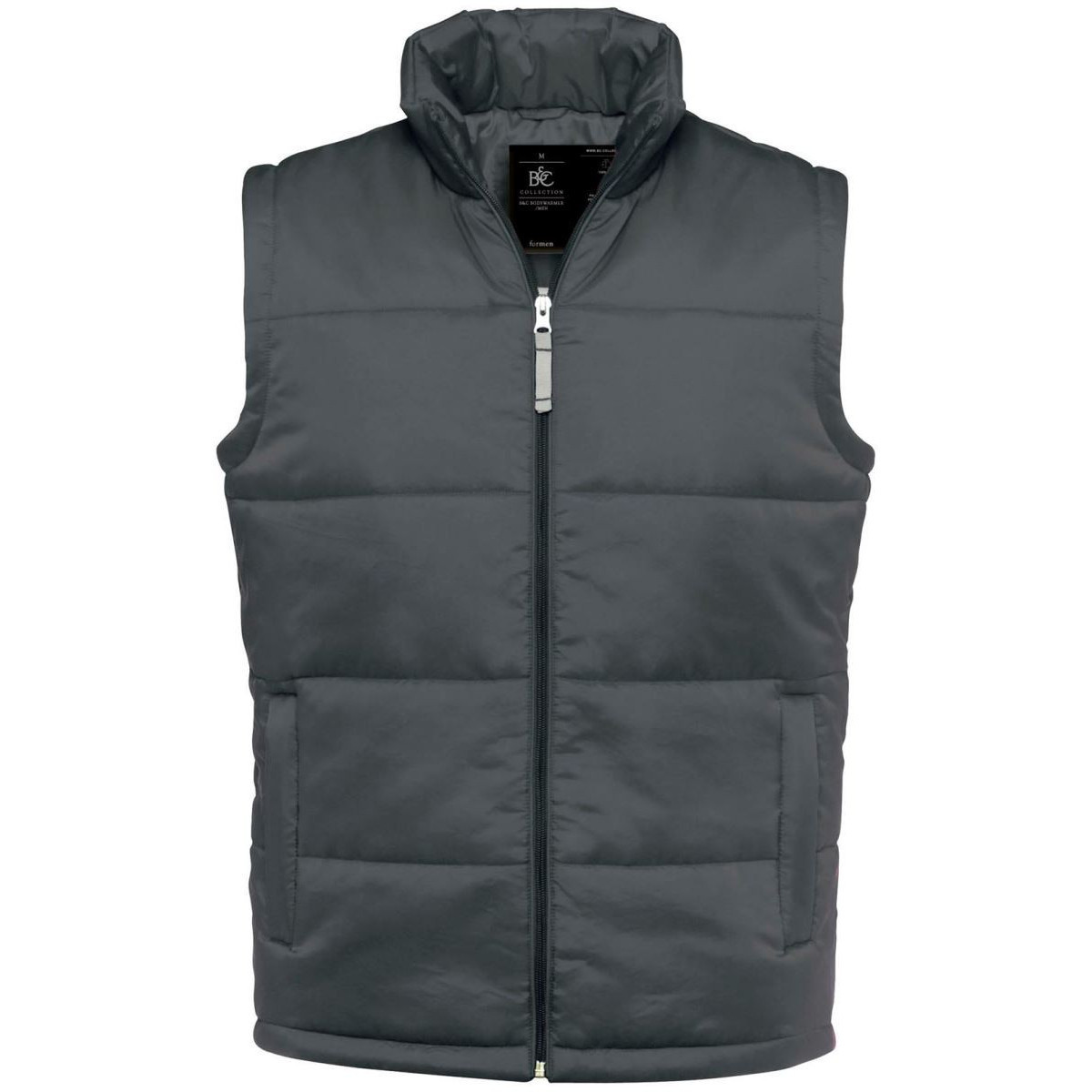 Pánska vesta B&C Bodywarmer - tmavo sivá, S