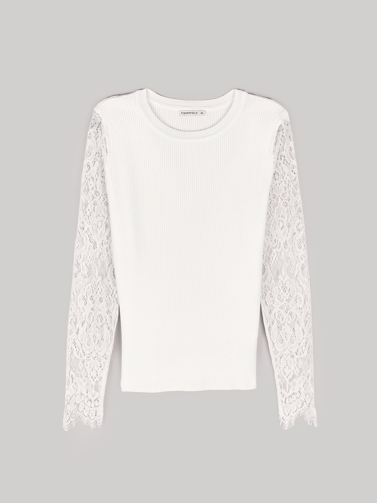 GATE Pulóver s čipkovanými rukávmi