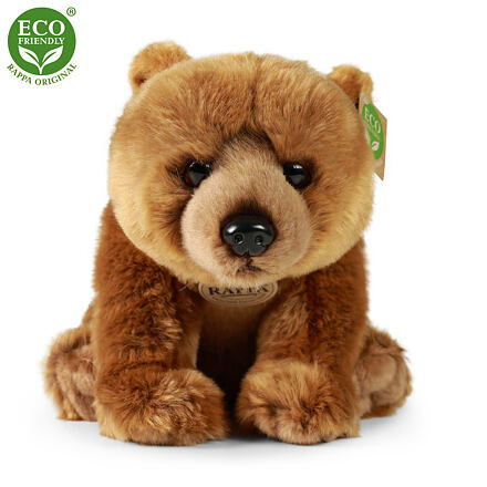 Rappa Plyšový medveď Grizzly sediaci 30 cm ECO-FRIENDLY